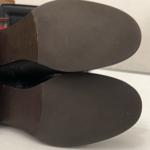 TORY BURCH ALAINA BLACK PEBBLED LEATHER BOOTS WOMENS SIZE 8M - Picture 15 of 16